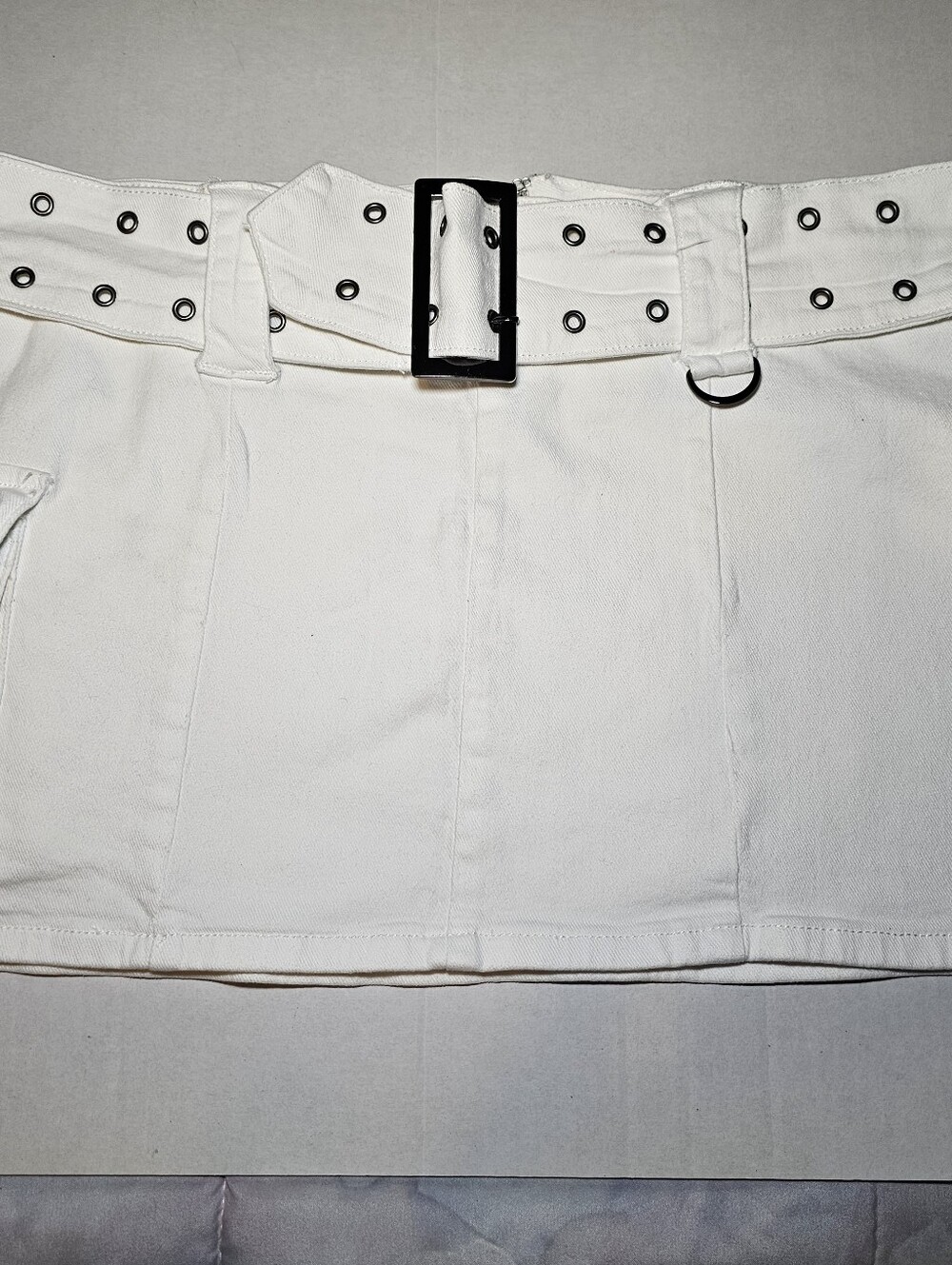 Edikted Mini Skirt XL Grunge Punk Denim Stretch